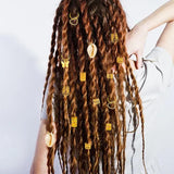 Maxbell 202Pcs Hair Cuffs Rings Hair Coil Dreadlocks for Holidays Prom Festivals
