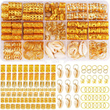 Maxbell 202Pcs Hair Cuffs Rings Hair Coil Dreadlocks for Holidays Prom Festivals