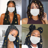 Maxbell 202Pcs Hair Cuffs Rings Hair Coil Dreadlocks for Holidays Prom Festivals