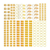 Maxbell 202Pcs Hair Cuffs Rings Hair Coil Dreadlocks for Holidays Prom Festivals