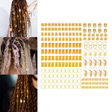 Maxbell 202Pcs Hair Cuffs Rings Hair Coil Dreadlocks for Holidays Prom Festivals