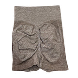 Maxbell Women Pants Seamless Athletic Absorb Sweat Slimming Butt Lift Yoga Shorts Khaki L XL