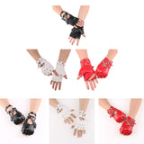 Maxbell Leather Fingerless Gloves with Belt up Closure for Driving Outdoor Sports Black