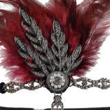 Maxbell Fascinator Headband Hair Chain Wedding Headdress Photo Props Costume Ball Black Rose Red