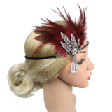 Maxbell Fascinator Headband Hair Chain Wedding Headdress Photo Props Costume Ball Black Rose Red