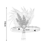 Maxbell Fascinator Headband Hair Chain Wedding Headdress Photo Props Costume Ball Argent Pink