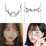 Maxbell Punk Cover Half Cover Costume Props for Fancy Dress Carnival Party Jewelry nose part