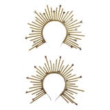 Maxbell Halo Crown Headpiece Goddess Headband for Bridal Wedding Stage Performance Pentagram