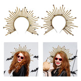 Maxbell Halo Crown Headpiece Goddess Headband for Bridal Wedding Stage Performance Pentagram