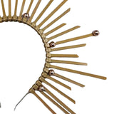 Maxbell Halo Crown Headpiece Goddess Headband for Bridal Wedding Stage Performance Round Ball
