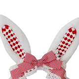 Maxbell Plush Bunny Ears Headband with Bowknot for Halloween Party Adults Red