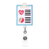 Maxbell 8x Nurse Badge Holder Nursing Badge Reel for Volunteer Teachers Doctor