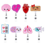 Maxbell 8x Nurse Badge Holder Nursing Badge Reel for Volunteer Teachers Doctor