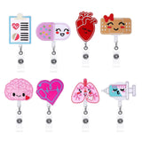Maxbell 8x Nurse Badge Holder Nursing Badge Reel for Volunteer Teachers Doctor