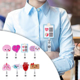 Maxbell 8x Nurse Badge Holder Nursing Badge Reel for Volunteer Teachers Doctor