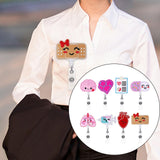 Maxbell 8x Nurse Badge Holder Nursing Badge Reel for Volunteer Teachers Doctor
