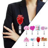 Maxbell 8x Nurse Badge Holder Nursing Badge Reel for Volunteer Teachers Doctor
