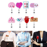 Maxbell 8x Nurse Badge Holder Nursing Badge Reel for Volunteer Teachers Doctor