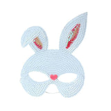 Maxbell Bunny Costume Set Rabbit Ear Topper Hat Mask Gloves for Party Birthday White Mask