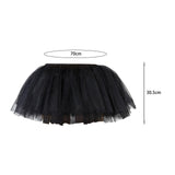 Maxbell Layered Women Tulle Tutu Skirt Supplies Performance Concert Beach Stage Black