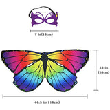 Maxbell 4Pcs Girls Fairy Costume Set Butterfly Wing for Stage Performance Carnival Style A