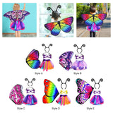 Maxbell 4Pcs Girls Fairy Costume Set Butterfly Wing for Stage Performance Carnival Style A