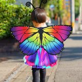 Maxbell 4Pcs Girls Fairy Costume Set Butterfly Wing for Stage Performance Carnival Style A