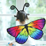 Maxbell 4Pcs Girls Fairy Costume Set Butterfly Wing for Stage Performance Carnival Style B