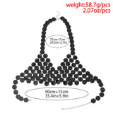 Maxbell Shiny Sequin Crop Tops Halter Tops Clothes Bralette Stage Performance Beach Length 90cm to 105cm Black