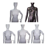 Maxbell Mesh Crop Sleeveless Hollow Out for Festival Rave Dance Summer Black Round Neck