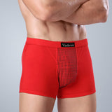 Maxbell Elastic Men Underwear Shorts Briefs for Boys Energetic Underpants XL Red