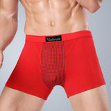 Maxbell Elastic Men Underwear Shorts Briefs for Boys Energetic Underpants XL Red
