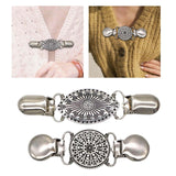 Maxbell Fashion Sweater Clips Cardigan Clips for Clothing Blouse Women Girls wearing Oval