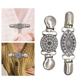 Maxbell Fashion Sweater Clips Cardigan Clips for Clothing Blouse Women Girls wearing Oval
