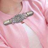 Maxbell Fashion Sweater Clips Cardigan Clips for Clothing Blouse Women Girls wearing Oval
