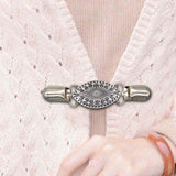 Maxbell Fashion Sweater Clips Cardigan Clips for Clothing Blouse Women Girls wearing Oval