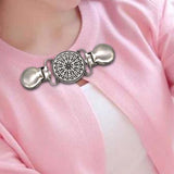 Maxbell Fashion Sweater Clips Cardigan Clips for Clothing Blouse Women Girls wearing Round