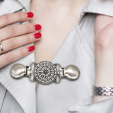 Maxbell Fashion Sweater Clips Cardigan Clips for Clothing Blouse Women Girls wearing Round
