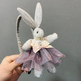 Maxbell Cute Rabbit Headband Hair Hoop Cosplay Easter Supplies Hair Band Hair Card Violet