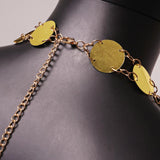 Maxbell Women Sequined Spaghetti Straps Dress Sequin Decorative Open Back for Club Aureate