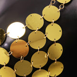 Maxbell Women Sequined Spaghetti Straps Dress Sequin Decorative Open Back for Club Aureate