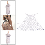 Maxbell Layered Sequins Body Chain Dress Party Body Jewelry Women Lady Girls Argent