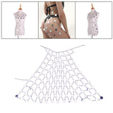 Maxbell Layered Sequins Body Chain Dress Party Body Jewelry Women Lady Girls Argent