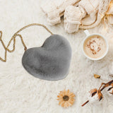 Maxbell Fashion Heart Shape Shoulder Bag Women Crossbody with Chain for Girls Party Light Gray