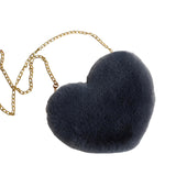Maxbell Fashion Heart Shape Shoulder Bag Women Crossbody with Chain for Girls Party Dark Gray