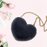 Maxbell Fashion Heart Shape Shoulder Bag Women Crossbody with Chain for Girls Party Dark Gray