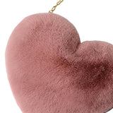 Maxbell Fashion Heart Shape Shoulder Bag Women Crossbody with Chain for Girls Party Pink