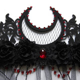 Maxbell Crown Tiara Headdress with Red Stones for Photography Party Supplies Cosplay