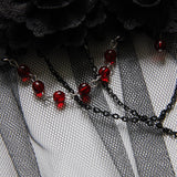 Maxbell Crown Tiara Headdress with Red Stones for Photography Party Supplies Cosplay