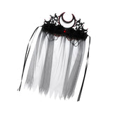 Maxbell Crown Tiara Headdress with Red Stones for Photography Party Supplies Cosplay